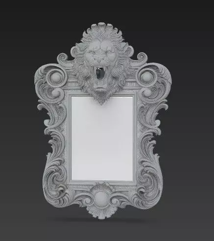 Animal Head Motif Strong Baroque 3D print model_7