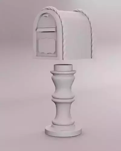 Vintage Mailbox on Pedestal Stand 
