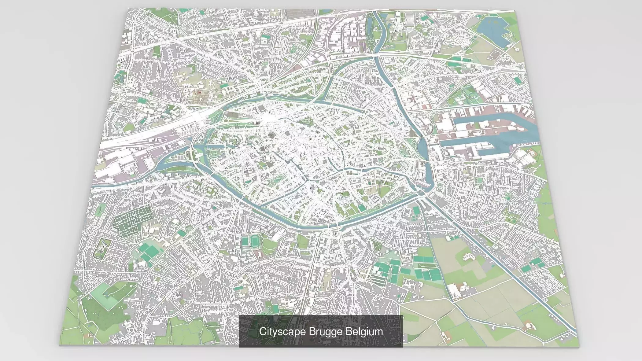 5 cities of Belgium 3D Model Collection_6