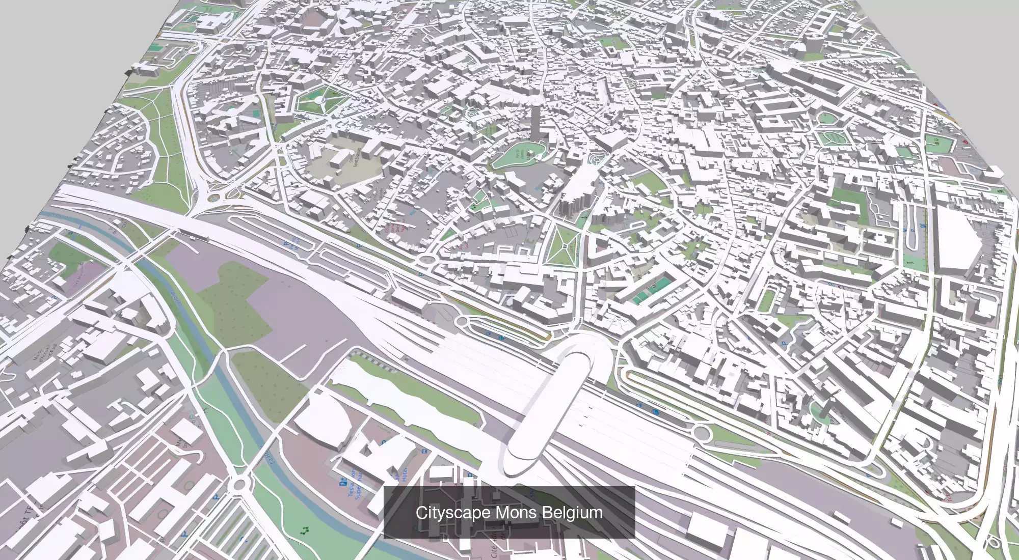 5 cities of Belgium 3D Model Collection_8