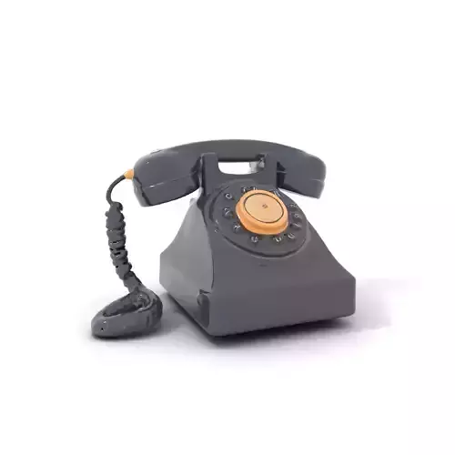 Classic Black Rotary Phone model pack Low-poly 3D model