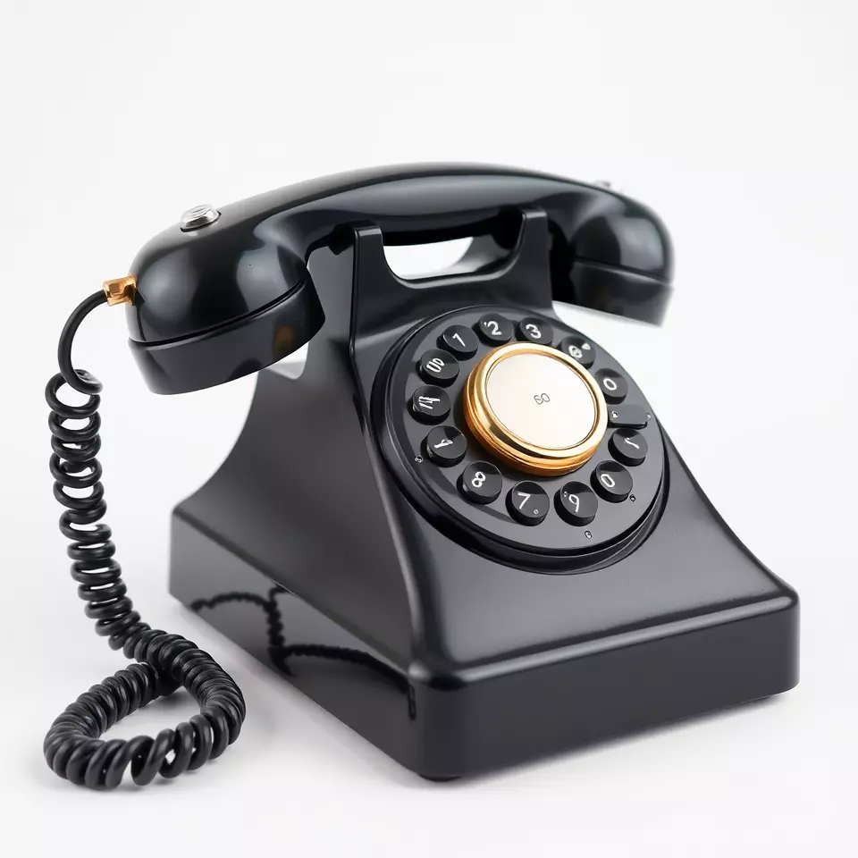 Classic Black Rotary Phone model pack Low-poly 3D model_2