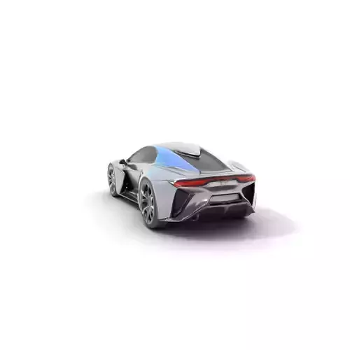 Futuristic Iridescent Hypercar model pack Low-poly 3D model