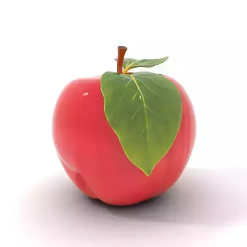 Glossy Red Apple model pack Low-poly 3D model