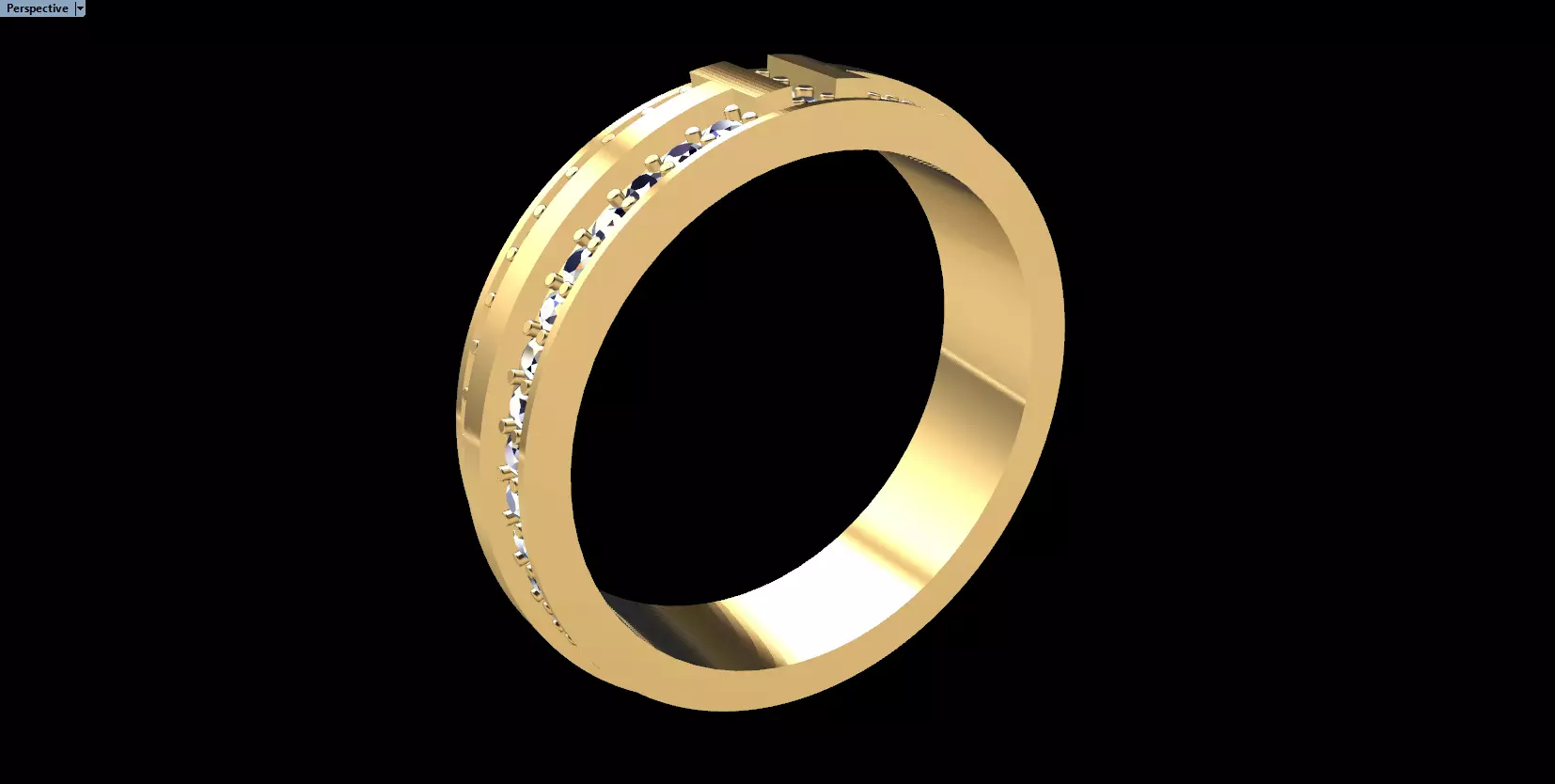 Ring With Gems 3D print model_1