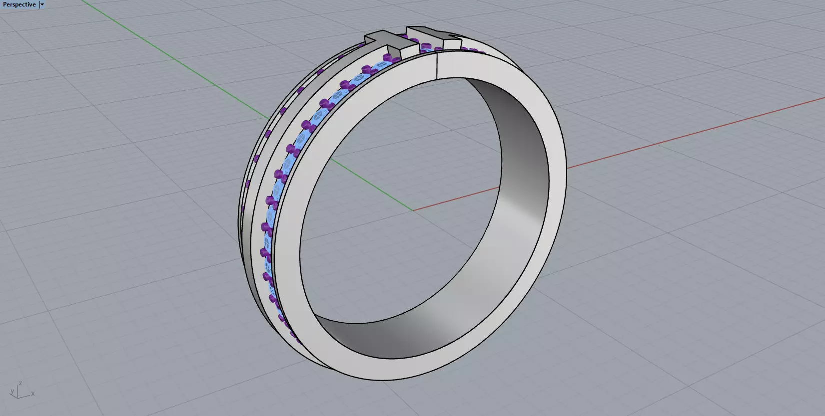 Ring With Gems 3D print model_6
