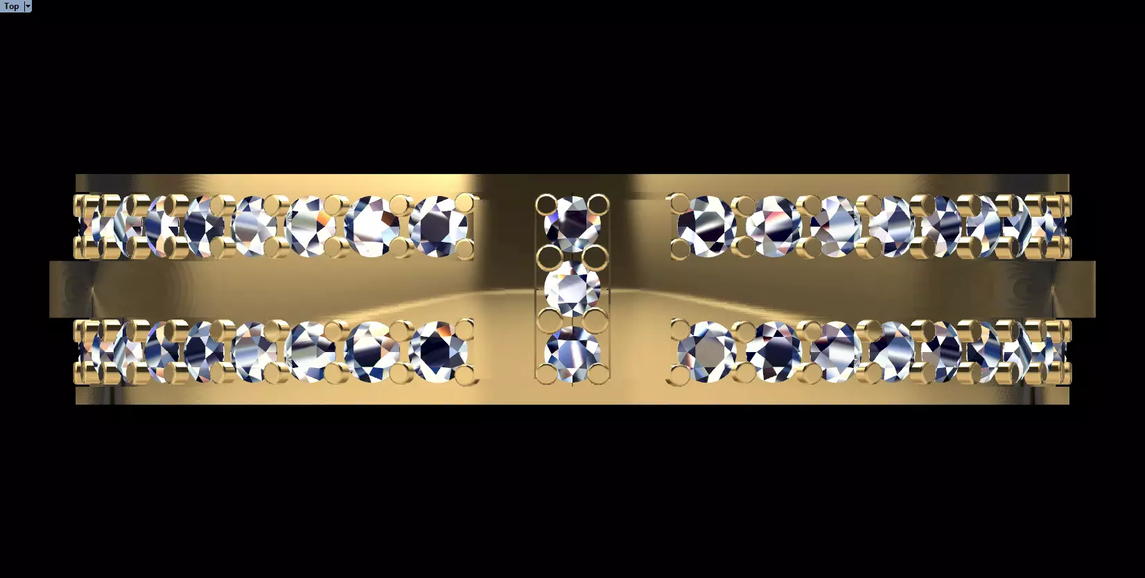 Ring With Gems 3D print model_2