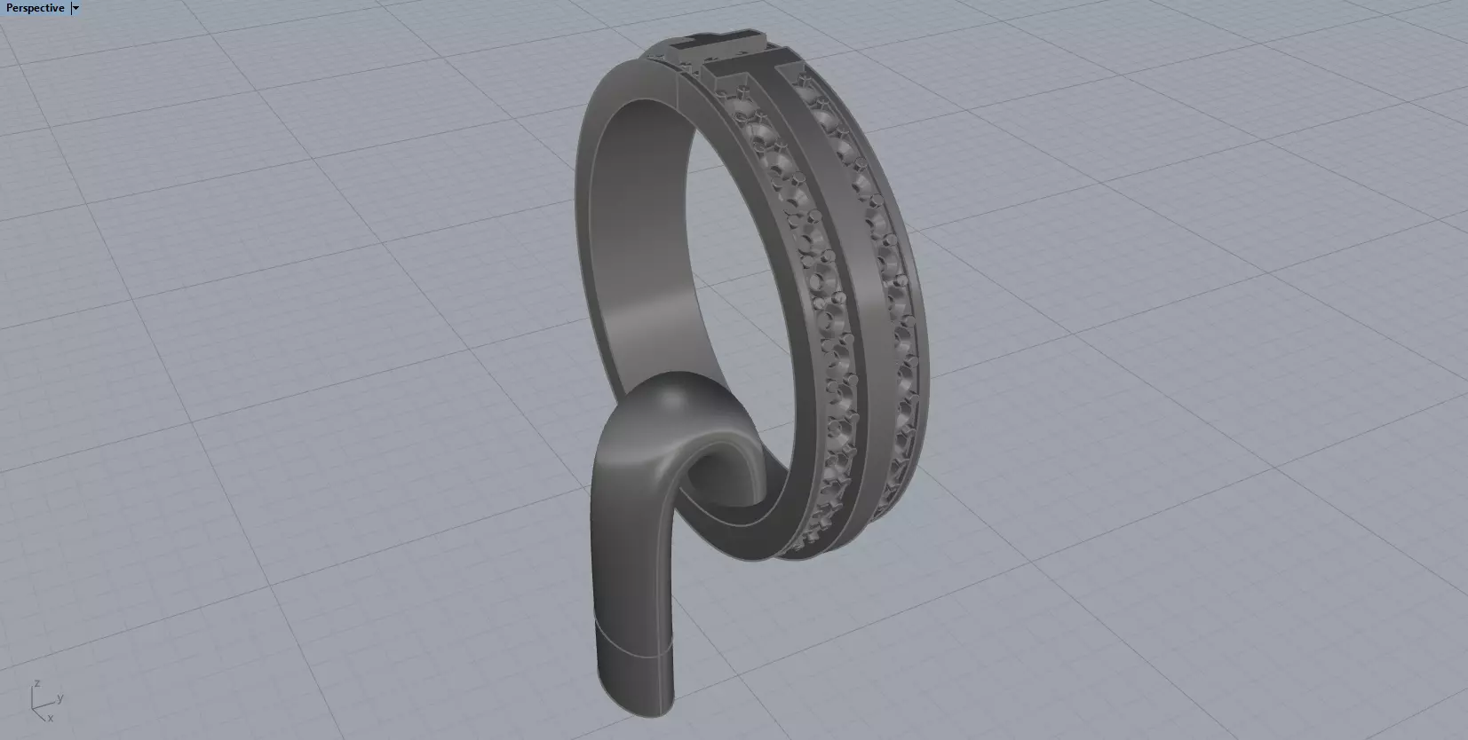 Ring With Gems 3D print model_11