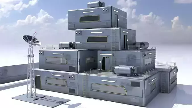 Space Colony Modular Pack Sci-Fi Buildings