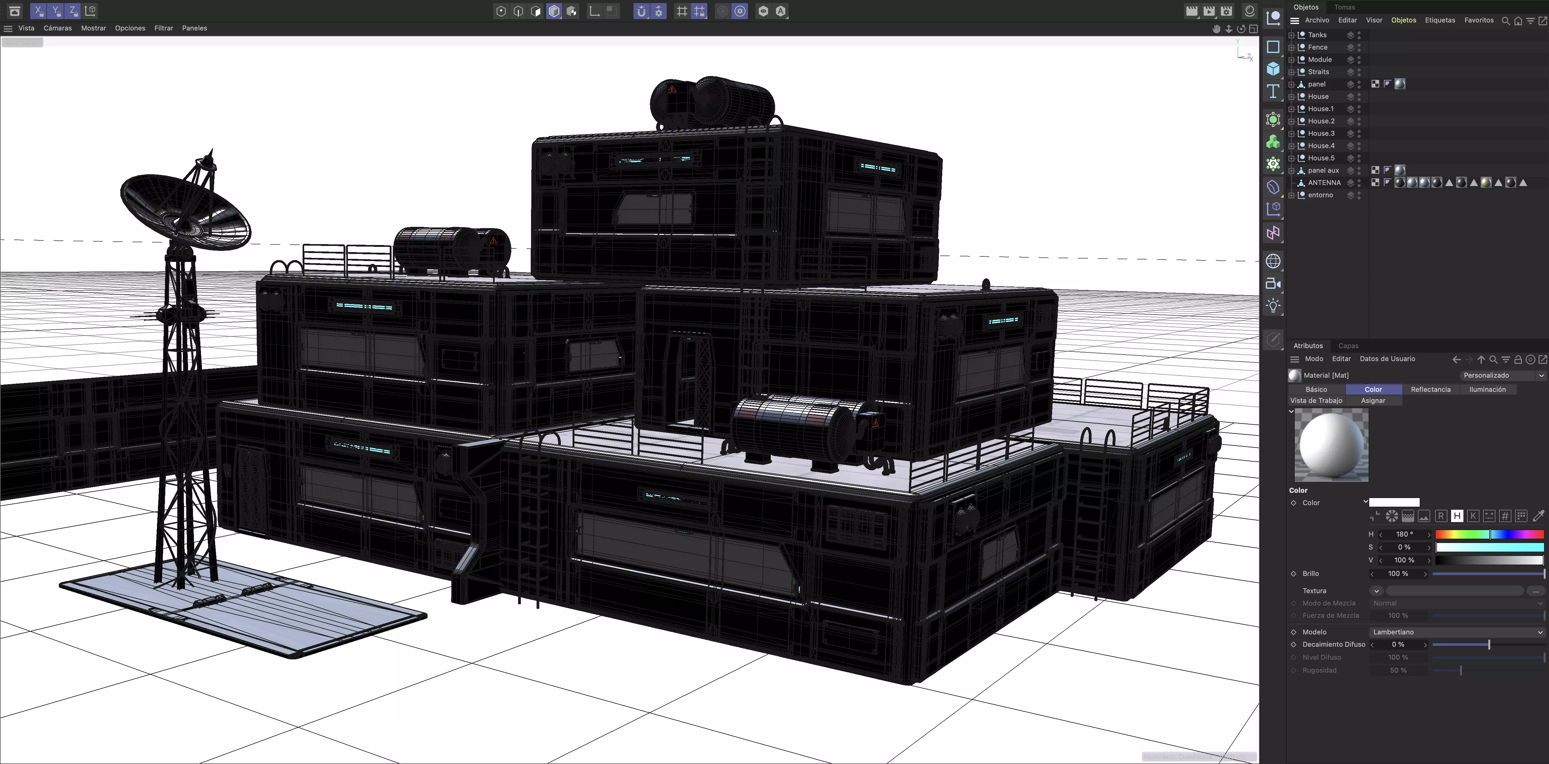 Space Colony Modular Pack Sci-Fi Buildings 3D model_12