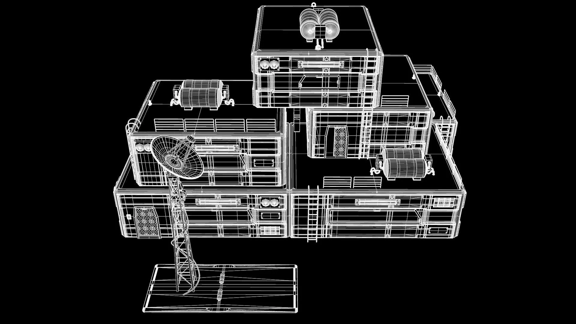 Space Colony Modular Pack Sci-Fi Buildings 3D model_15