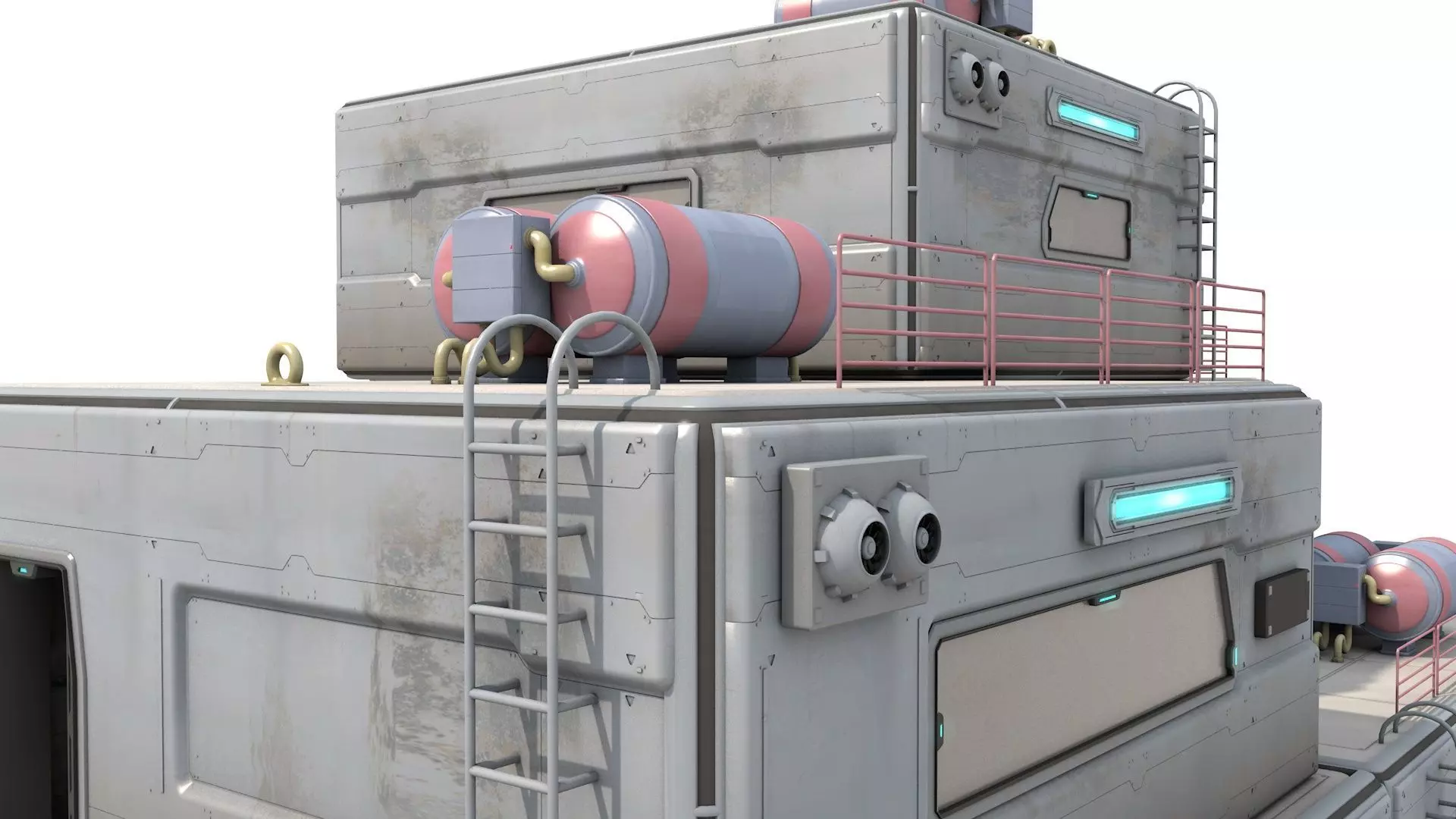 Space Colony Modular Pack Sci-Fi Buildings 3D model_7