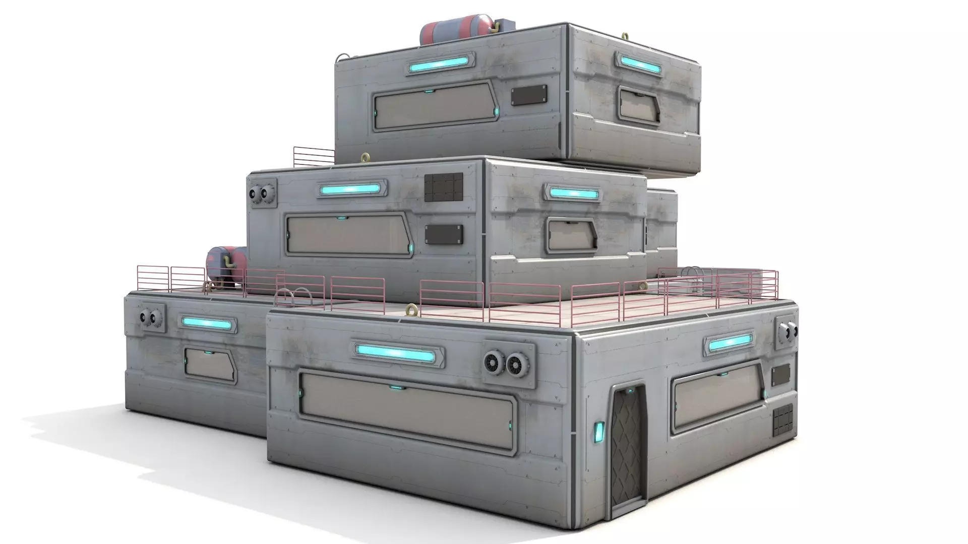 Space Colony Modular Pack Sci-Fi Buildings 3D model_2
