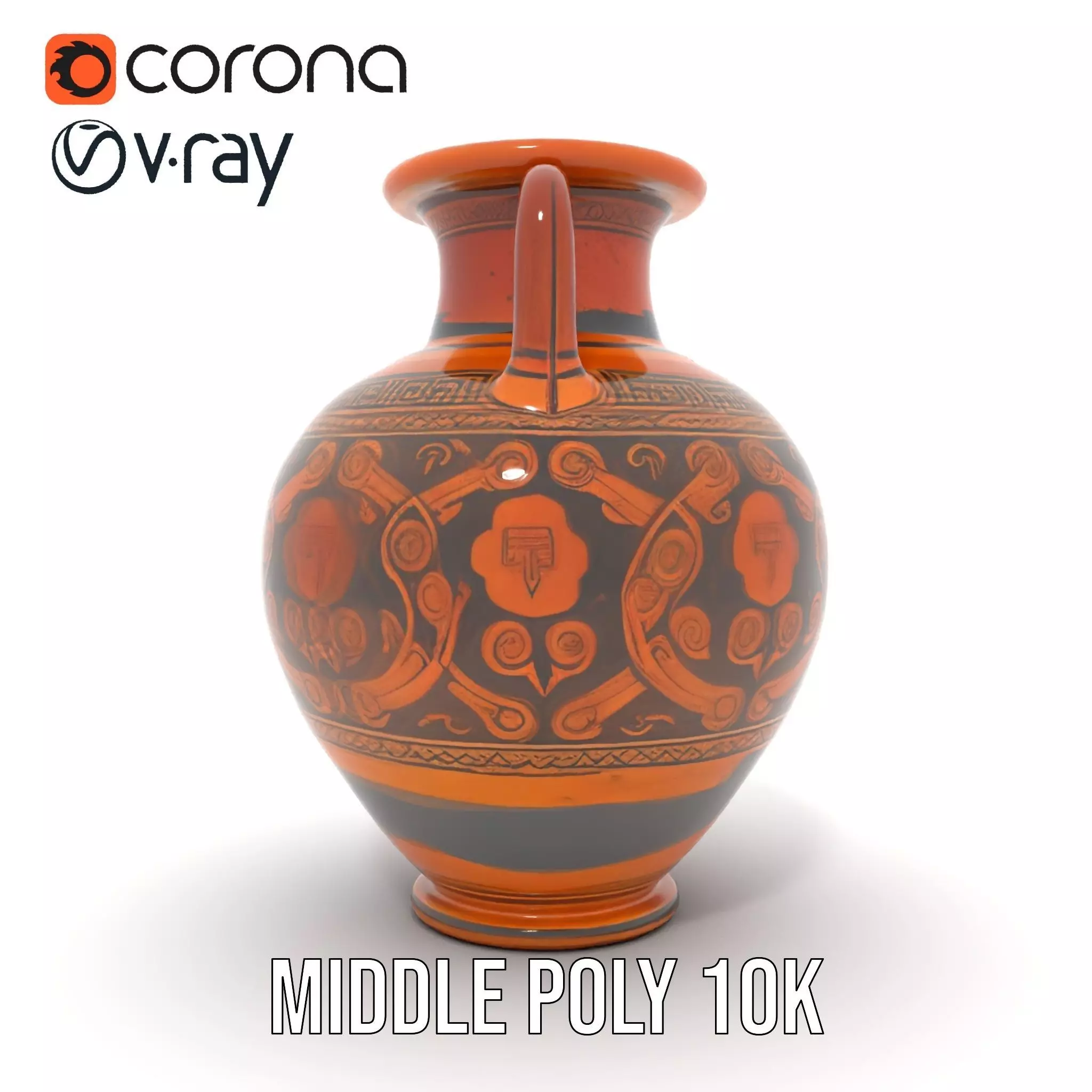 Greek Ceramic Vase model pack Low-poly 3D model_16