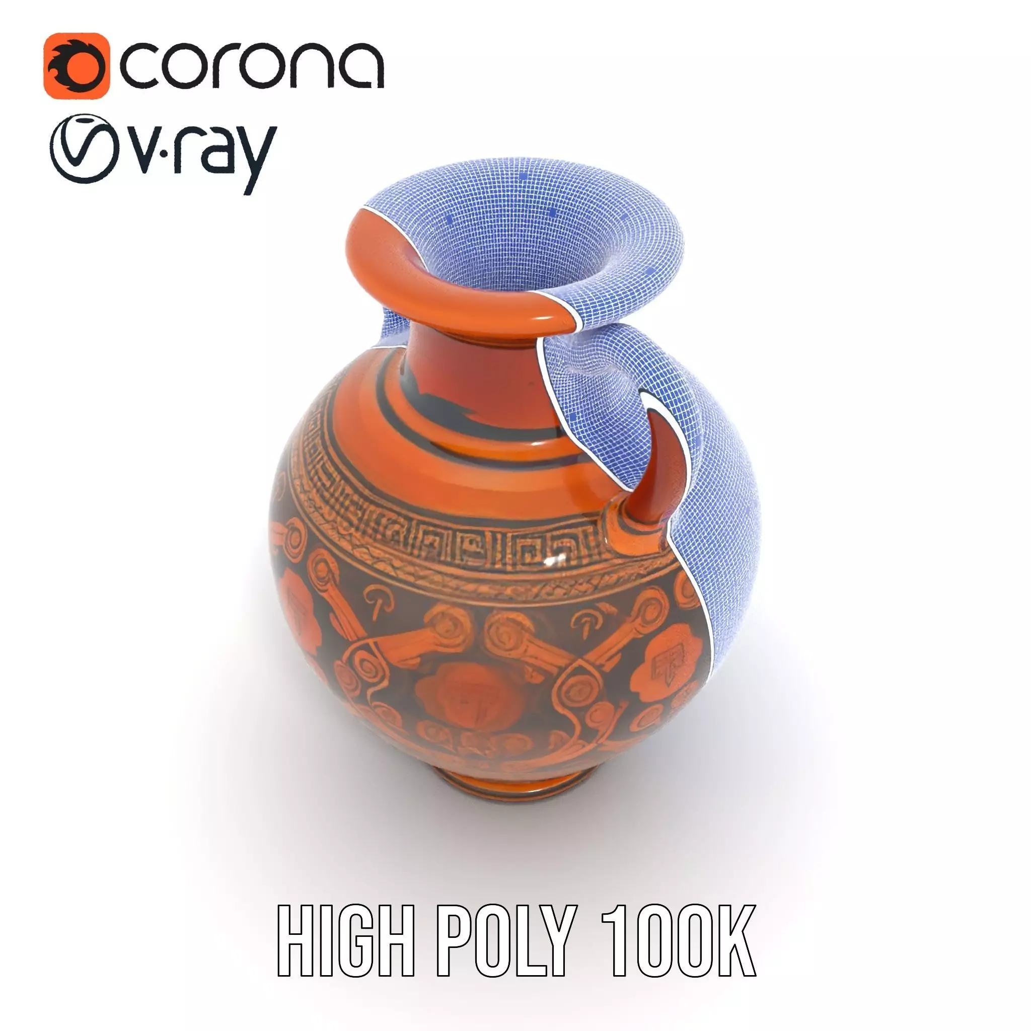 Greek Ceramic Vase model pack Low-poly 3D model_33