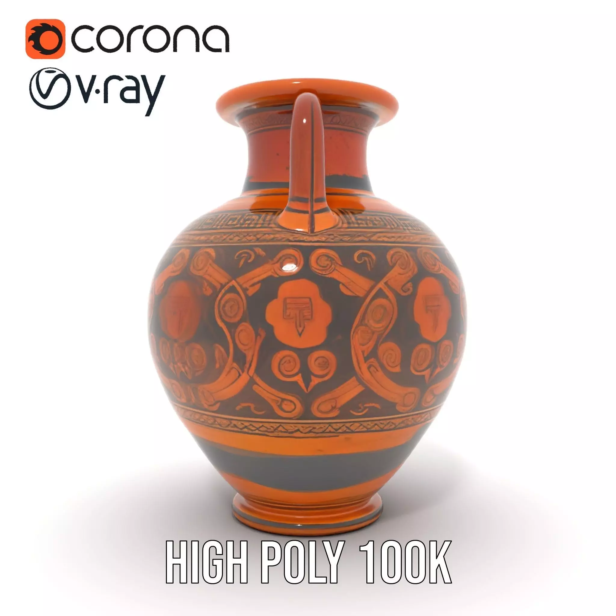 Greek Ceramic Vase model pack Low-poly 3D model_26