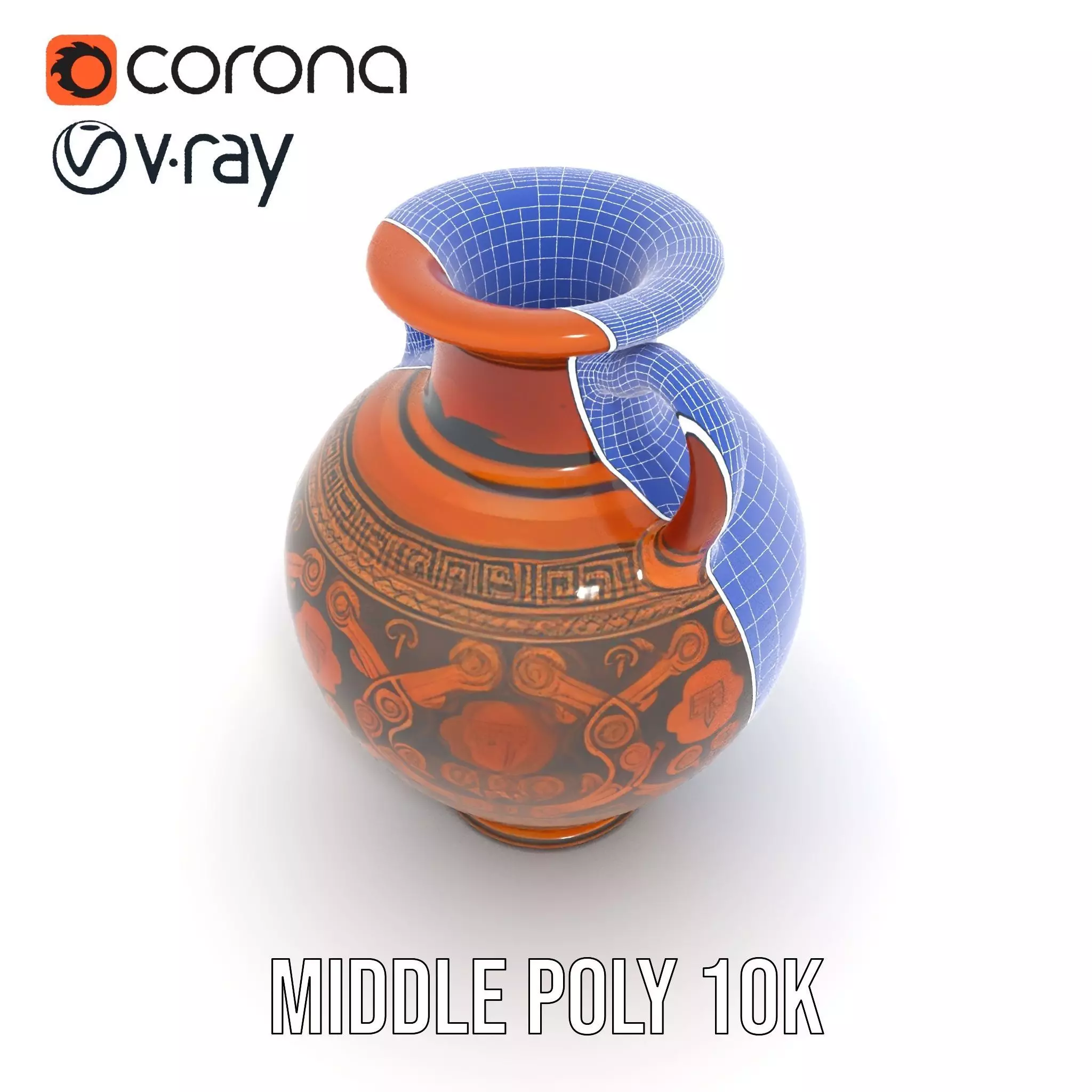 Greek Ceramic Vase model pack Low-poly 3D model_27