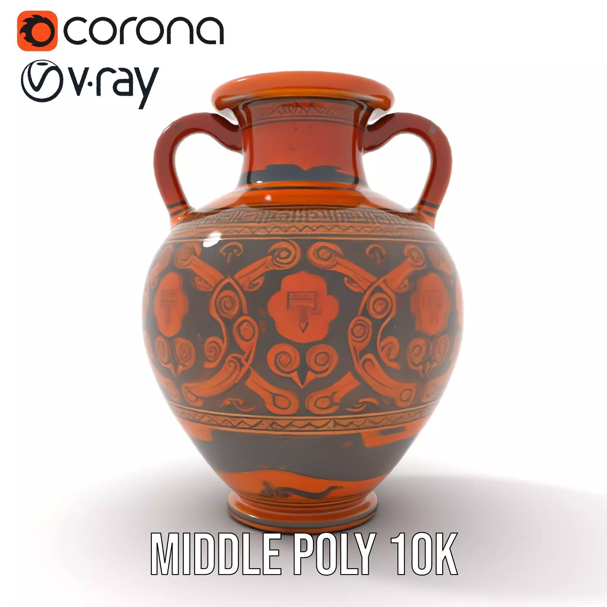 Greek Ceramic Vase model pack Low-poly 3D model_6