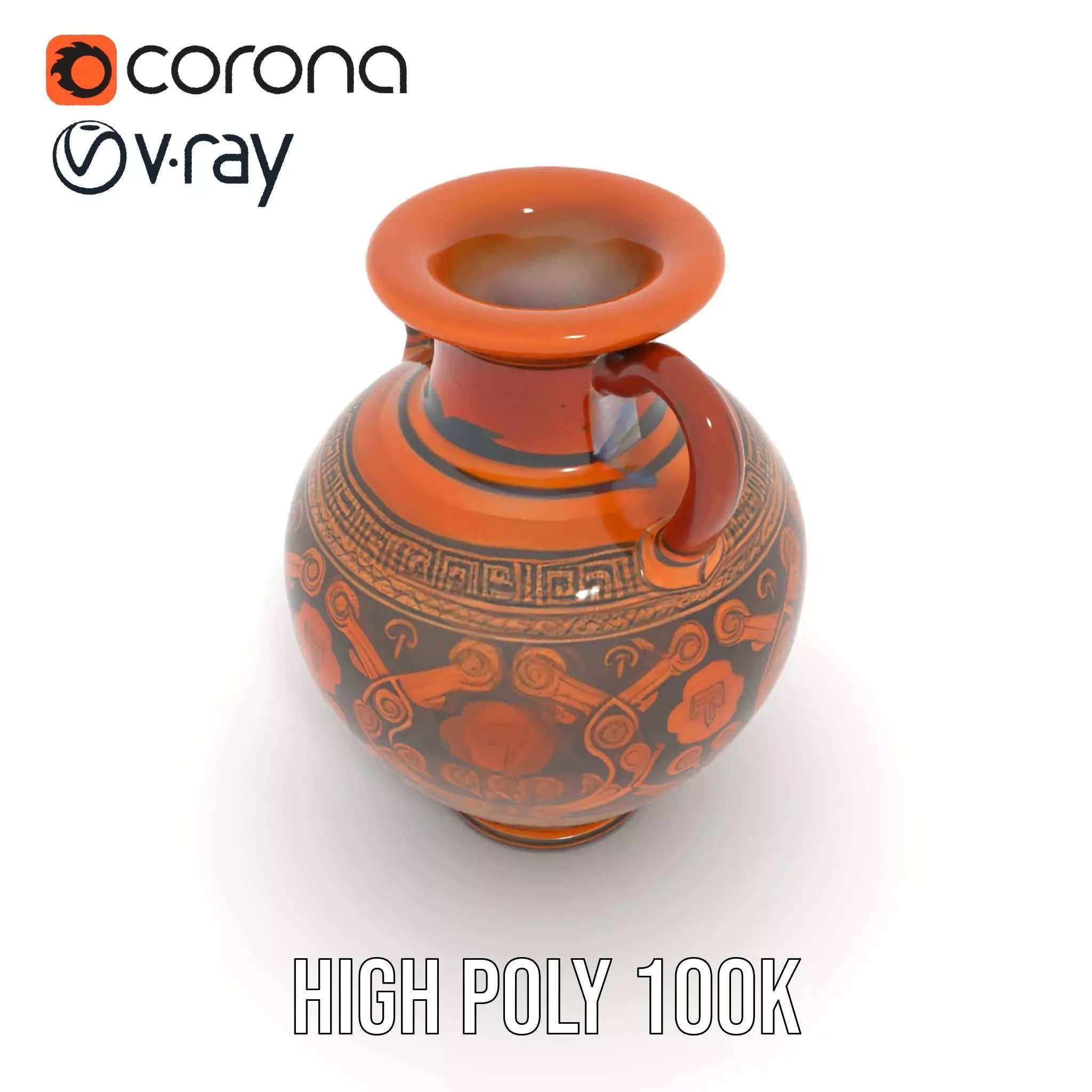 Greek Ceramic Vase model pack Low-poly 3D model_13