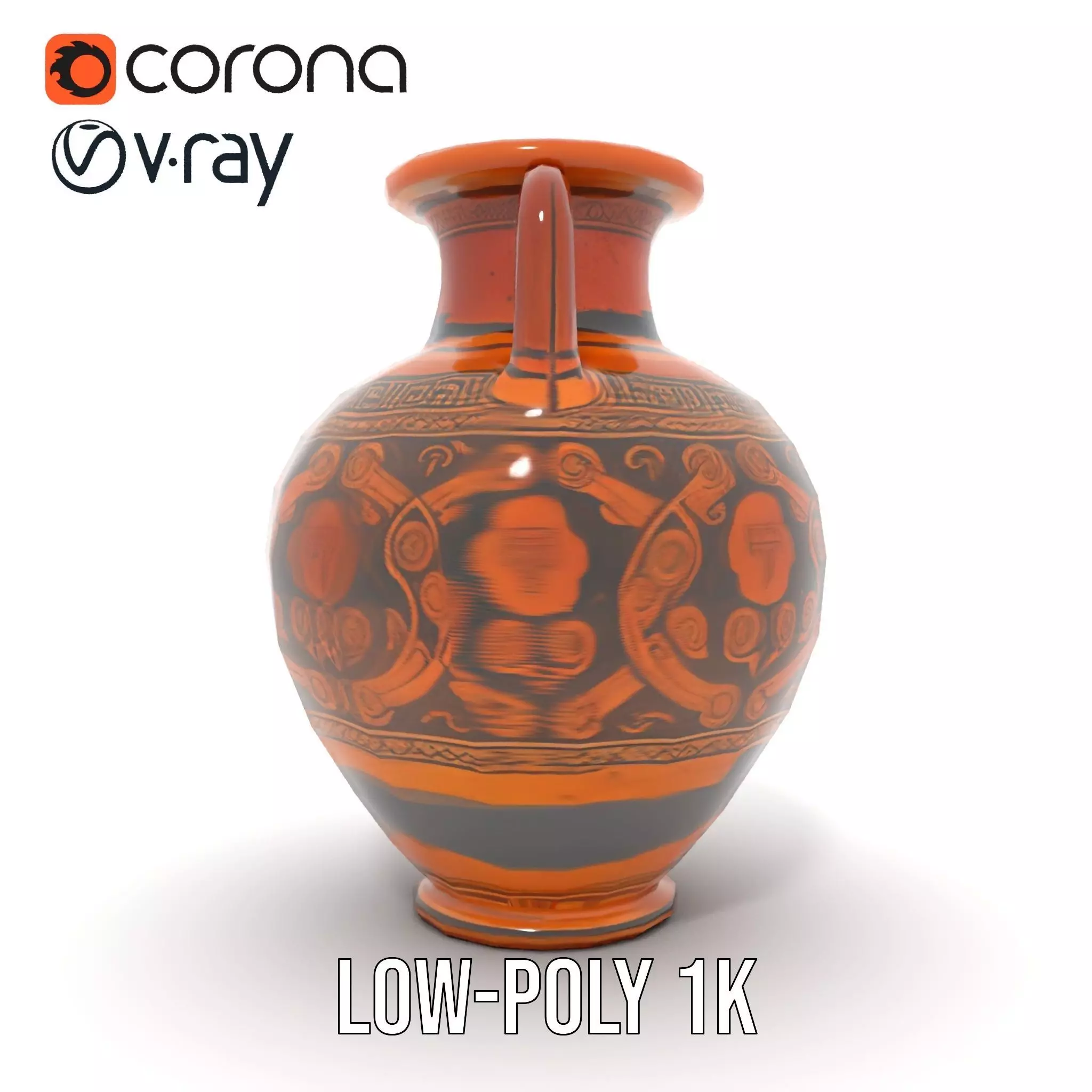 Greek Ceramic Vase model pack Low-poly 3D model_28