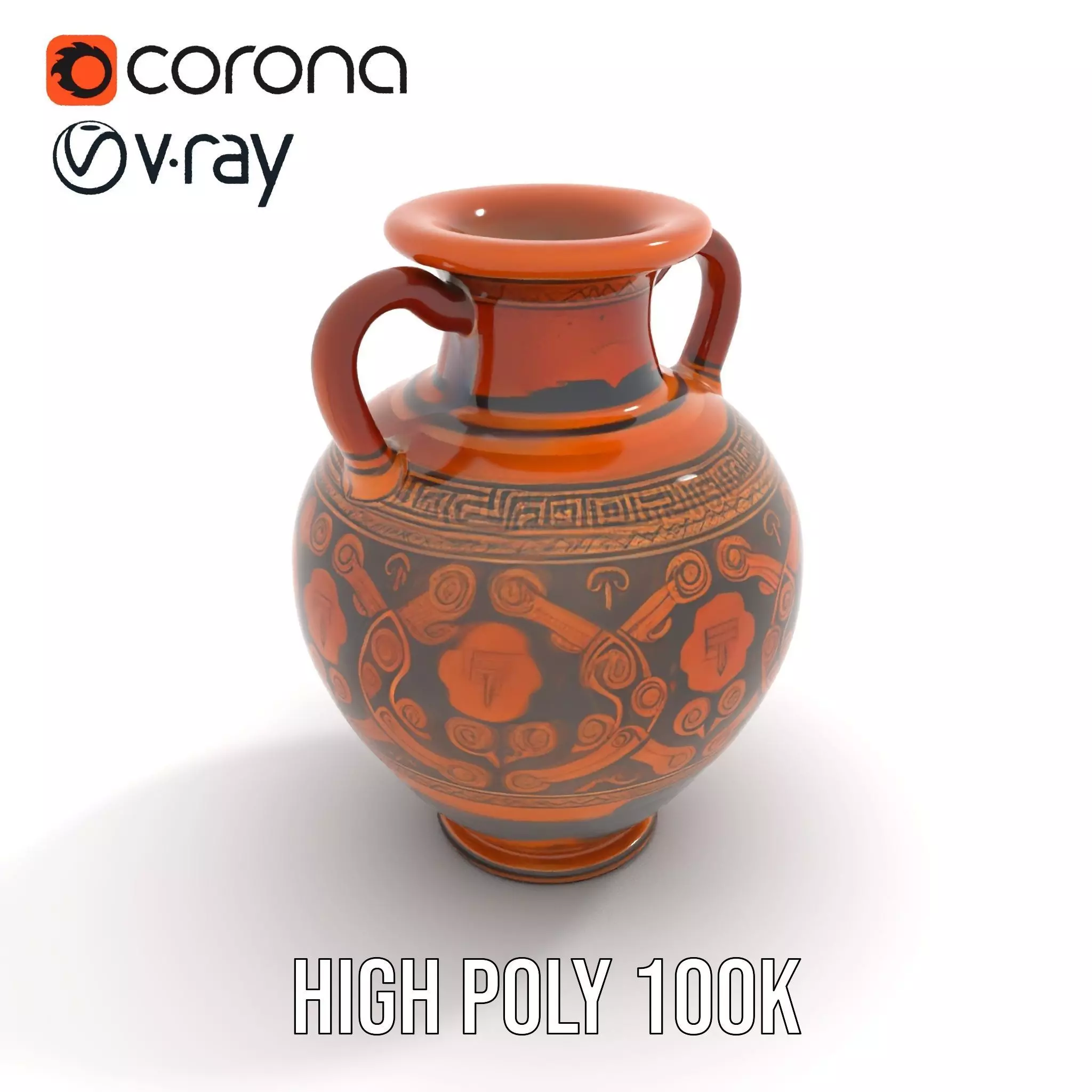 Greek Ceramic Vase model pack Low-poly 3D model_21