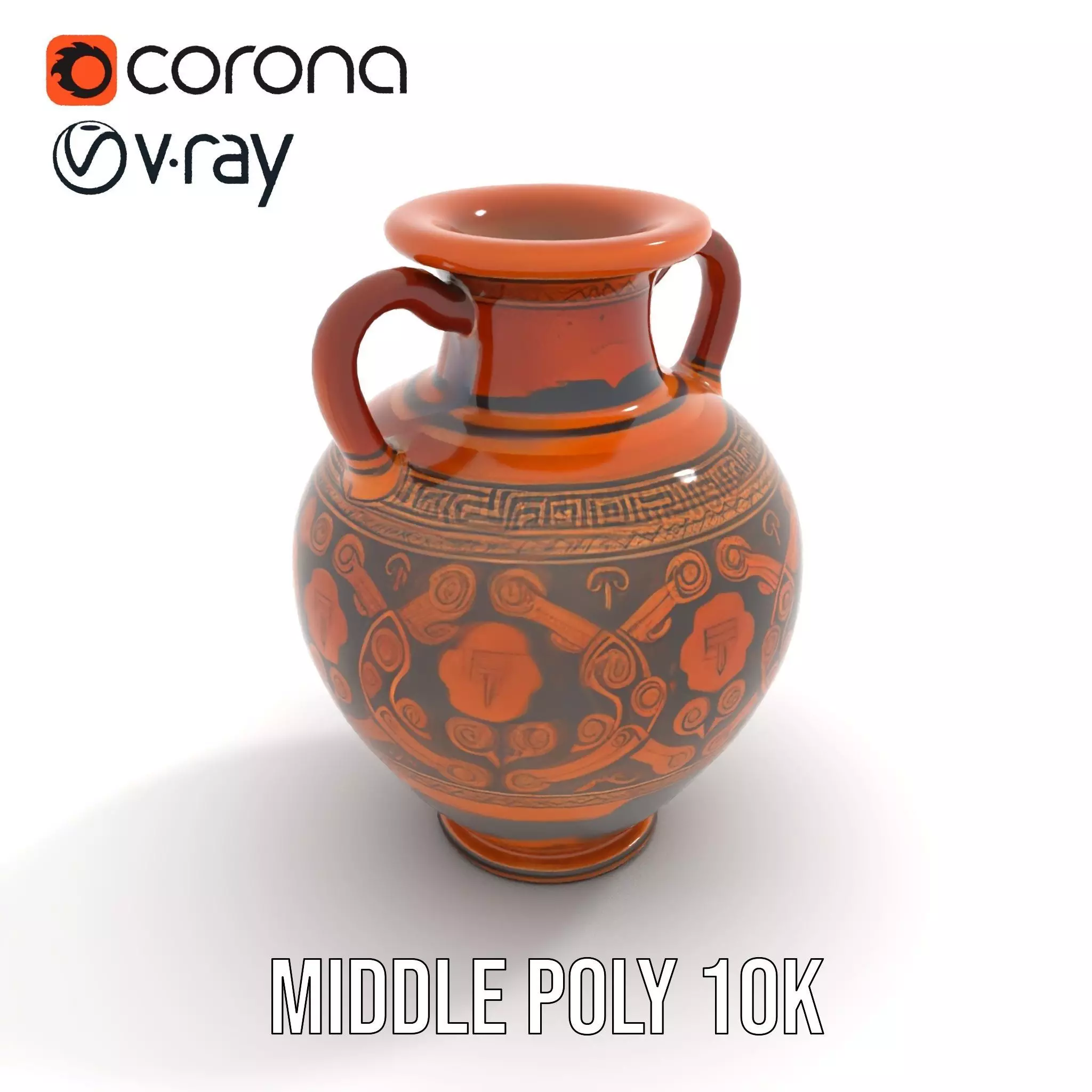 Greek Ceramic Vase model pack Low-poly 3D model_5