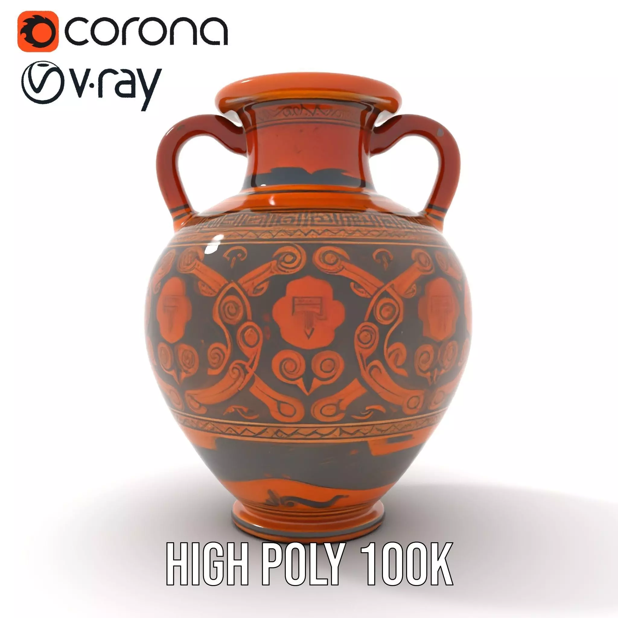 Greek Ceramic Vase model pack Low-poly 3D model_18