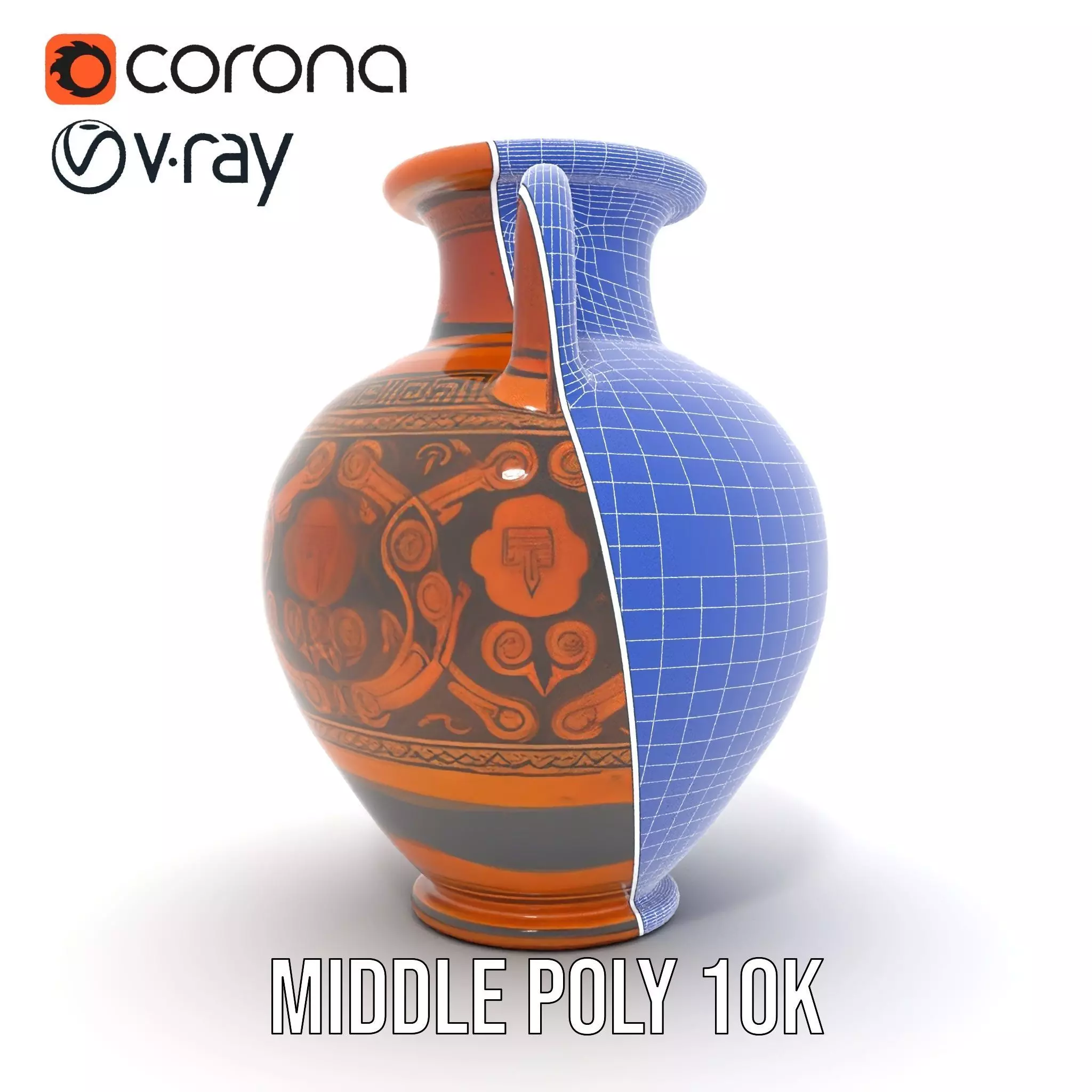 Greek Ceramic Vase model pack Low-poly 3D model_30