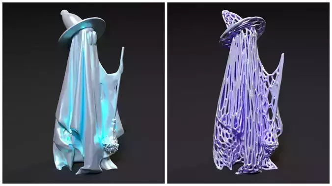 Ghost in a Hat with a Broom