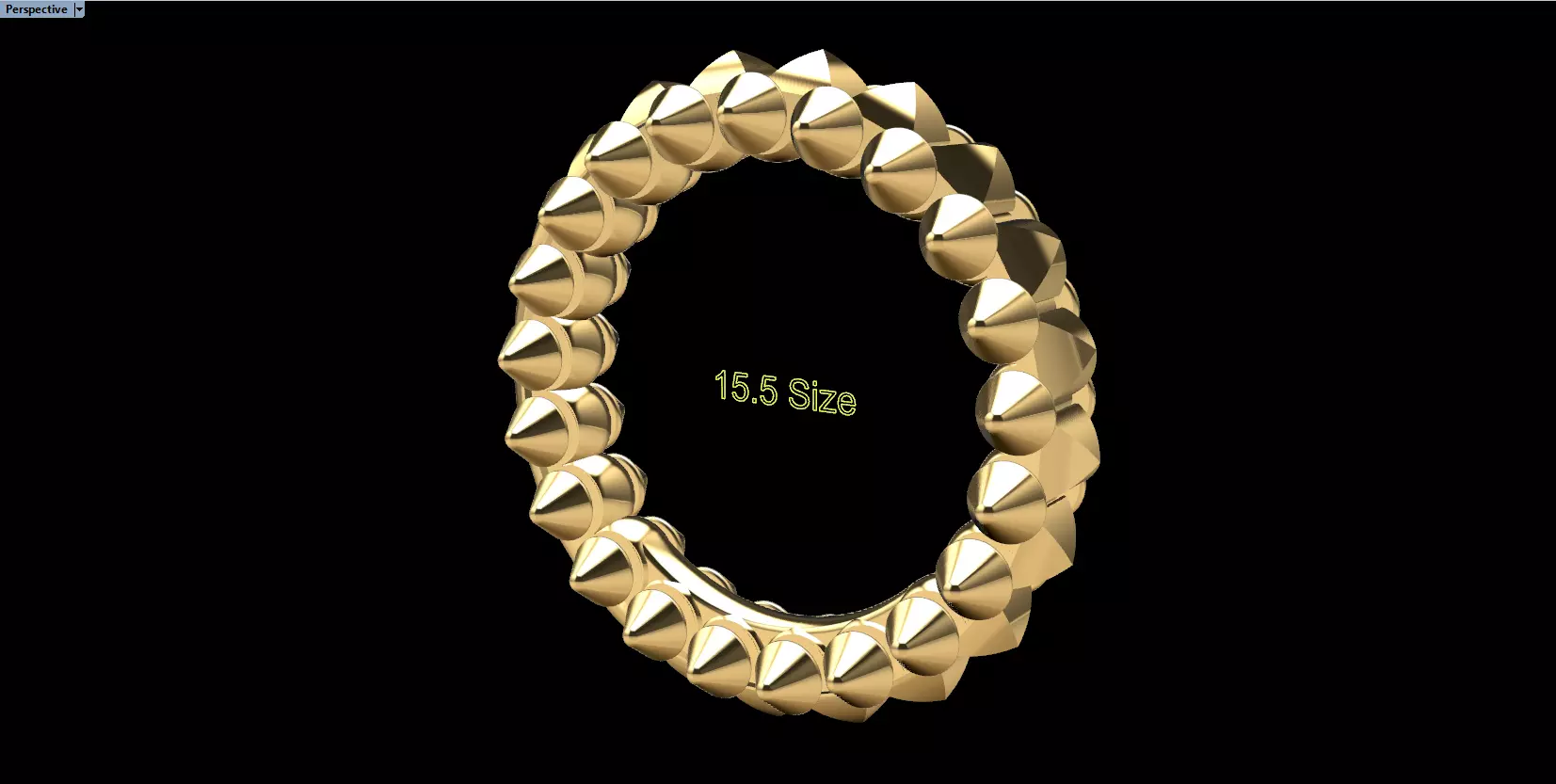 Gold Ring 3D print model_0