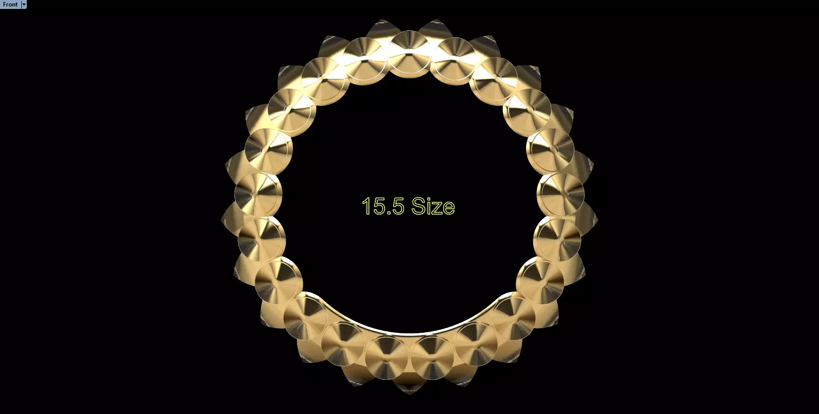 Gold Ring 3D print model_2