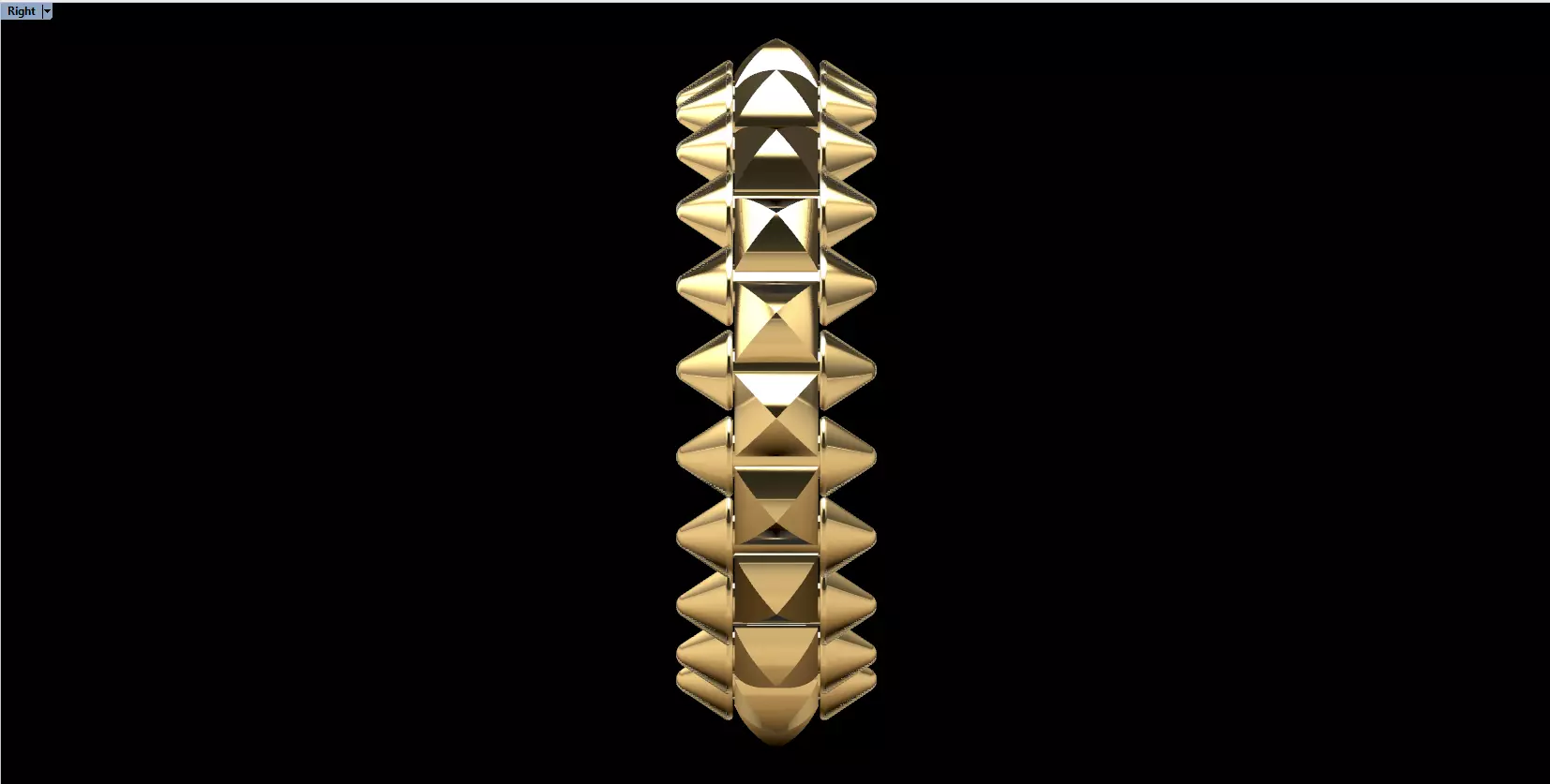 Gold Ring 3D print model_3