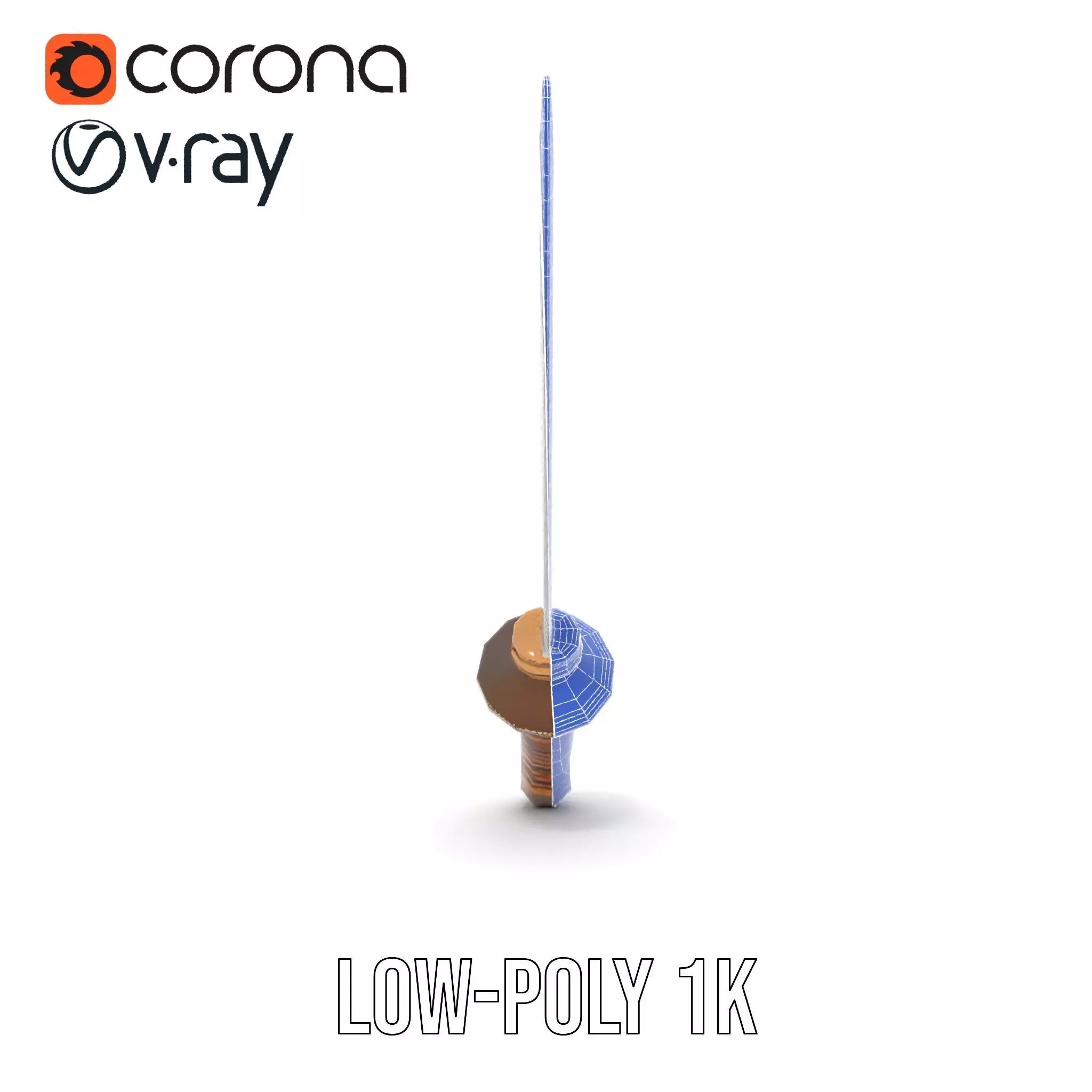 Elegant Katana Sword model pack Low-poly 3D model_30