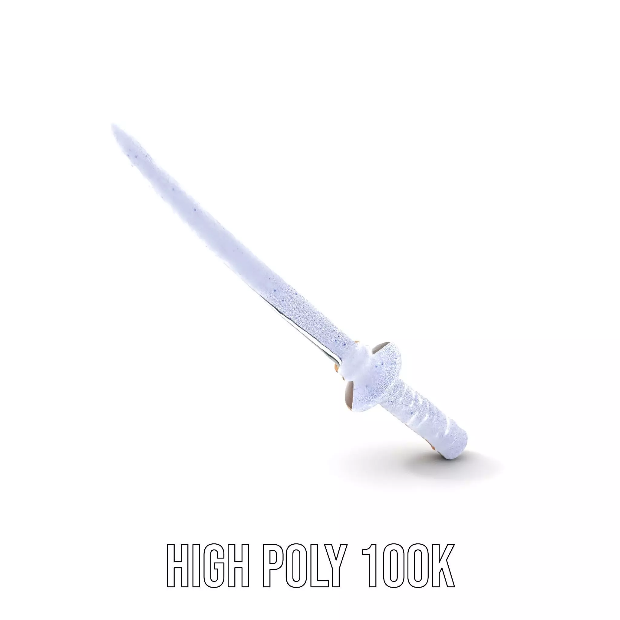 Elegant Katana Sword model pack Low-poly 3D model_4