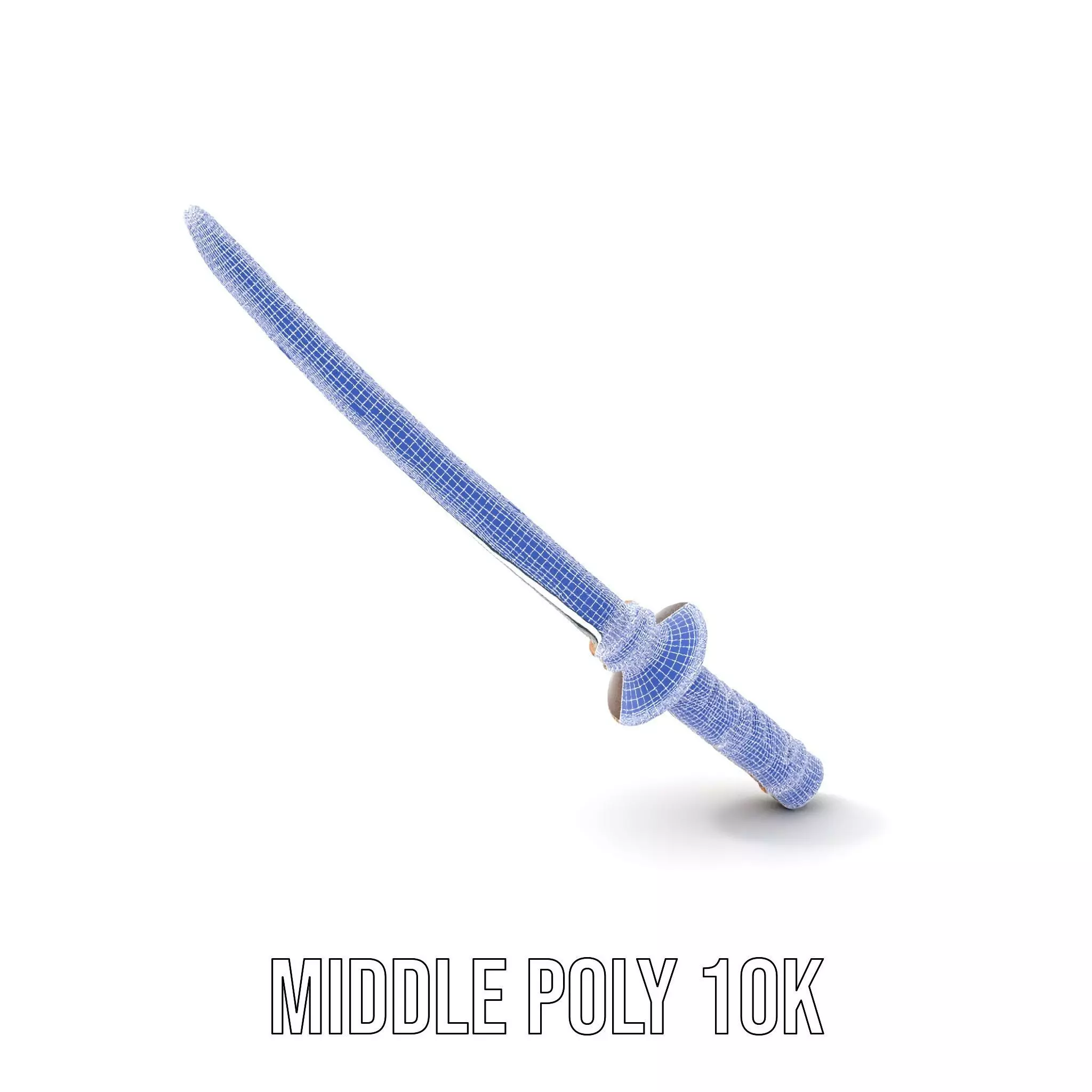 Elegant Katana Sword model pack Low-poly 3D model_13