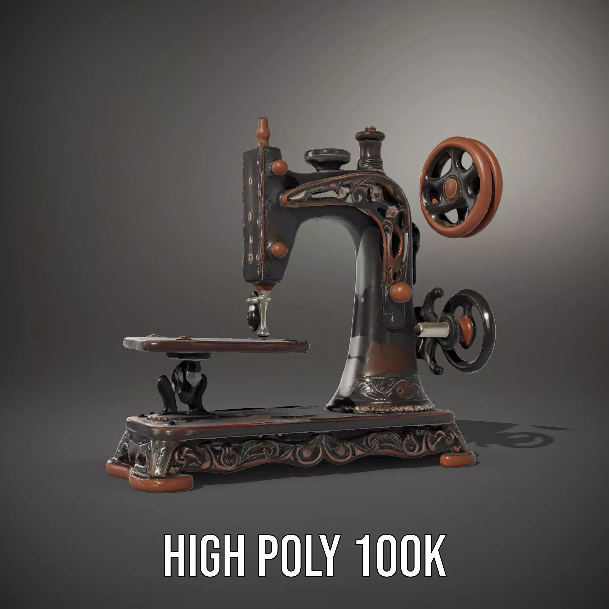 Vintage Sewing Machine model pack Low-poly 3D model_8