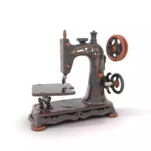 Vintage Sewing Machine model pack Low-poly 3D model