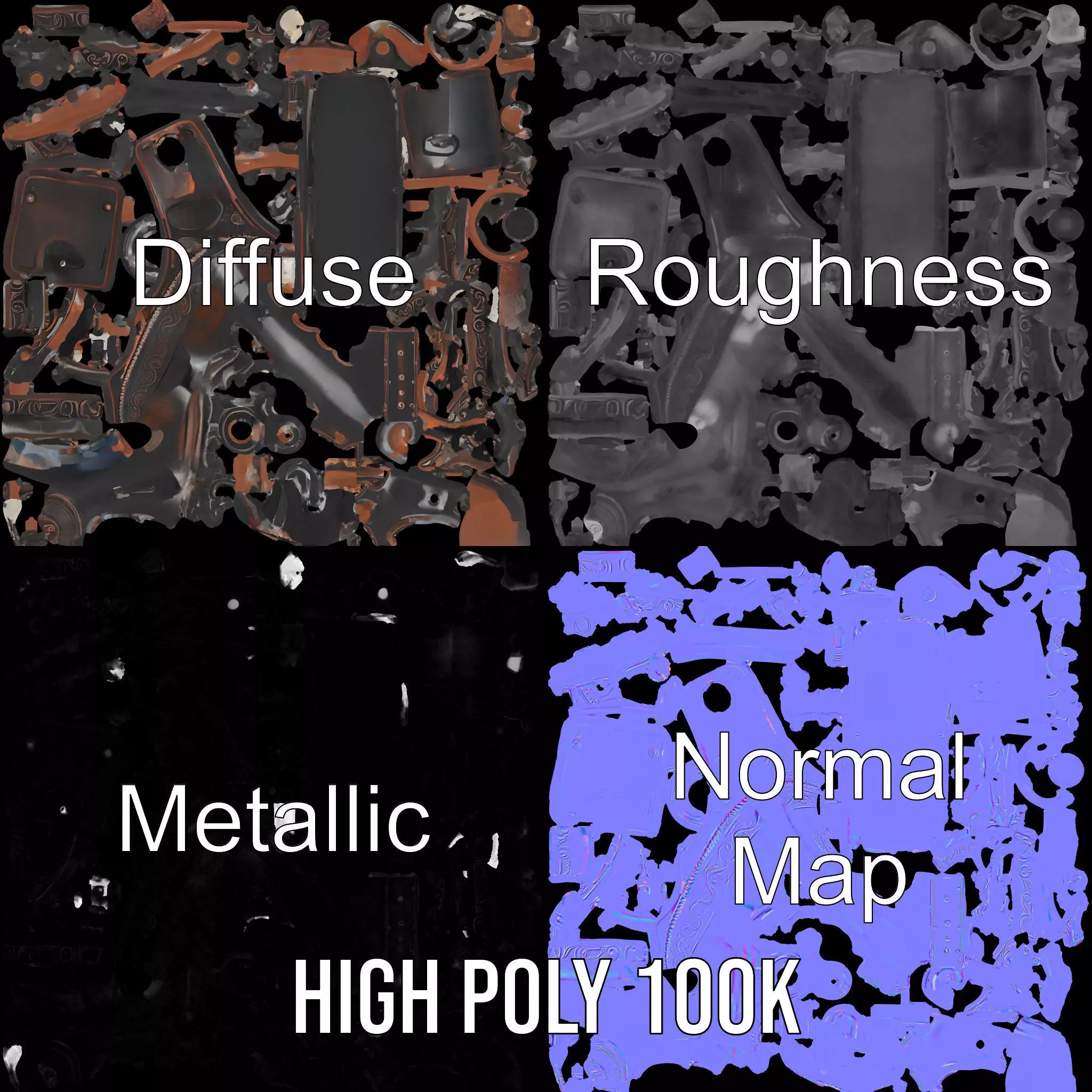 Vintage Sewing Machine model pack Low-poly 3D model_3