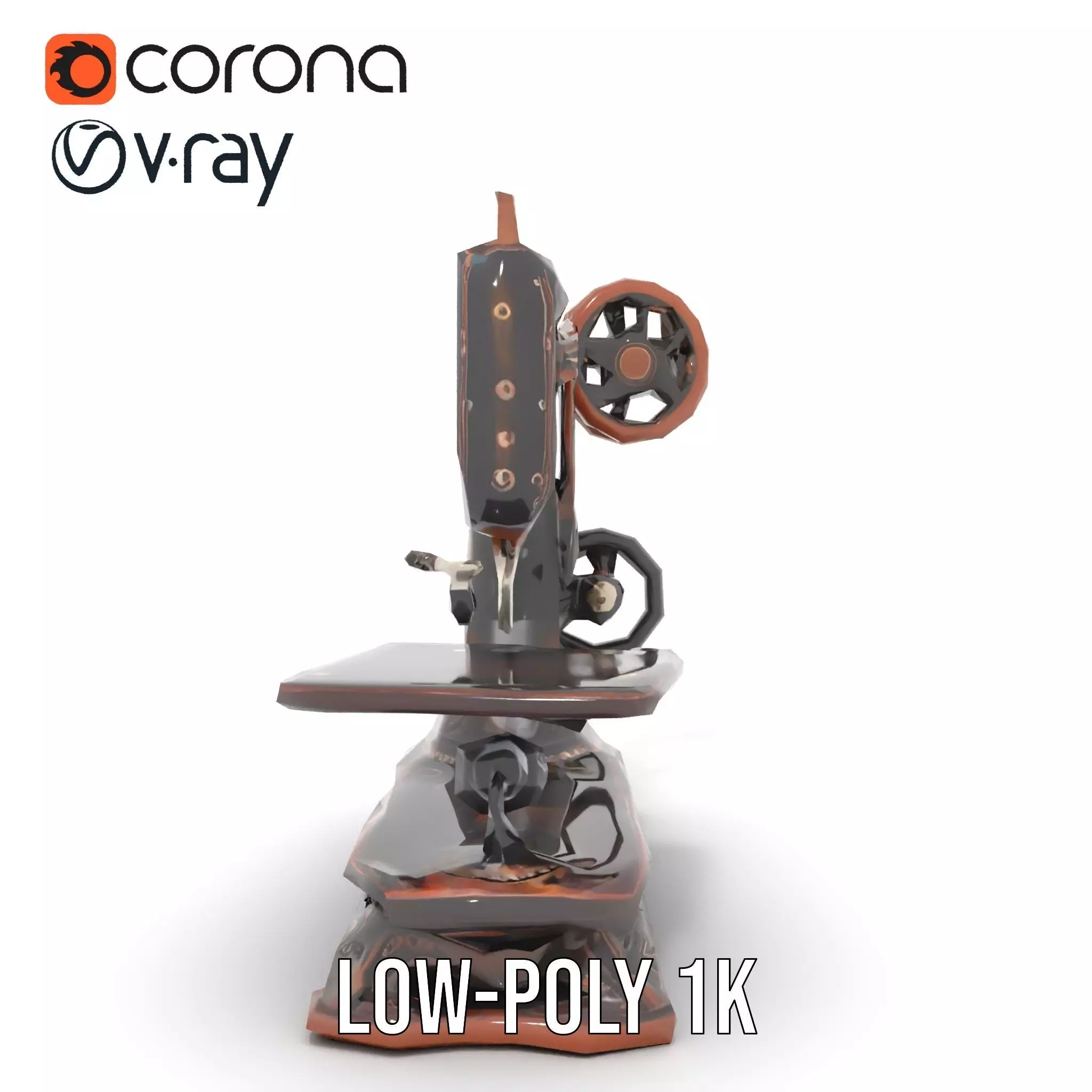 Vintage Sewing Machine model pack Low-poly 3D model_23
