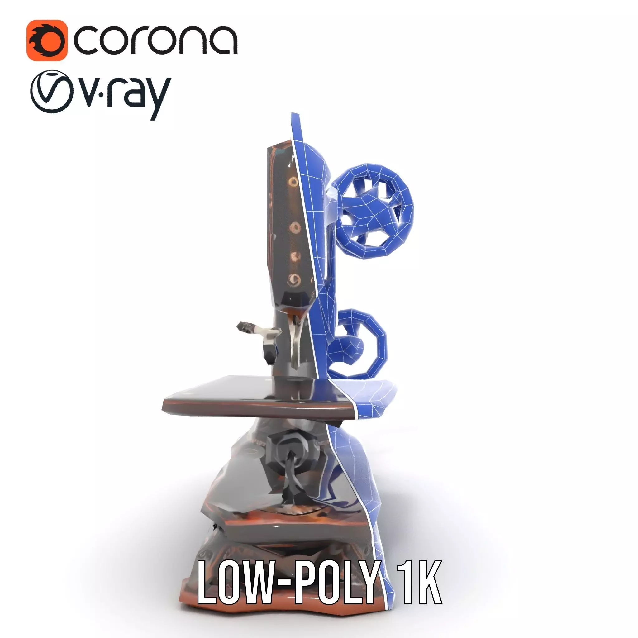 Vintage Sewing Machine model pack Low-poly 3D model_30