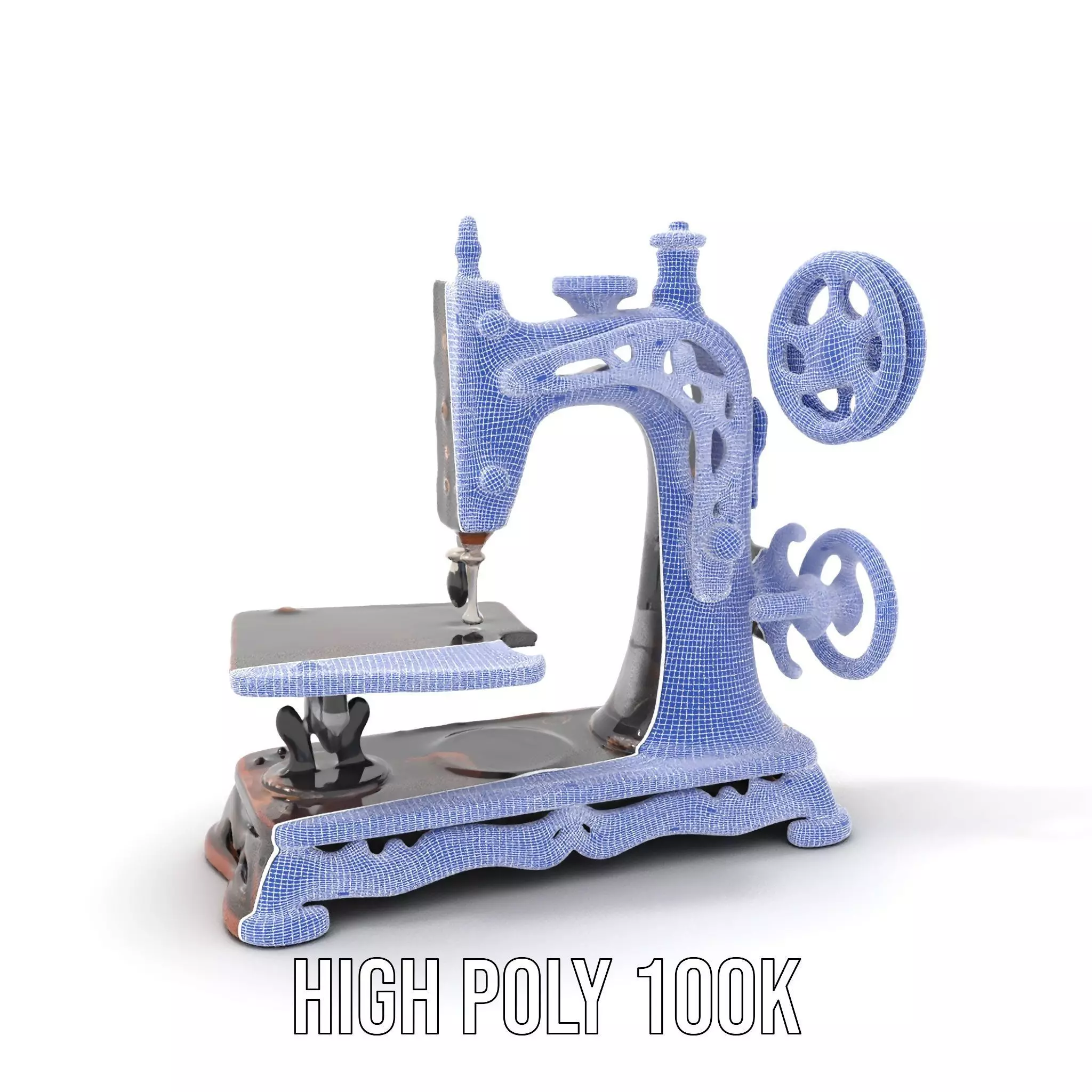 Vintage Sewing Machine model pack Low-poly 3D model_4