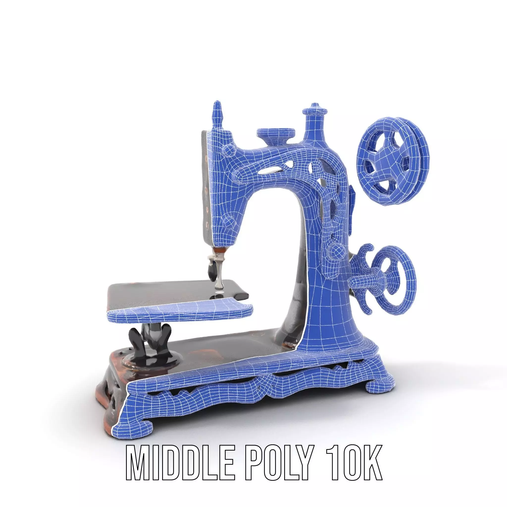 Vintage Sewing Machine model pack Low-poly 3D model_5