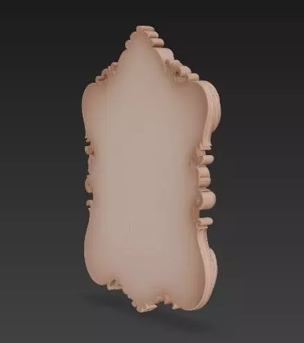 Animal Head Motif Baroque Rococo Decorative Frame Collection 3D print model_18