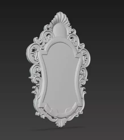 Animal Head Motif Baroque Rococo Decorative Frame Collection 3D print model_14