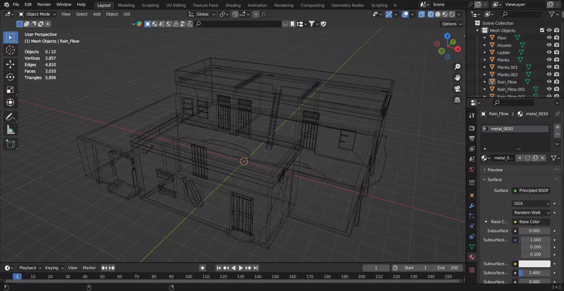 Village House 3D Model Low-poly 3D model_1