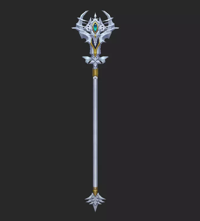 Light Divine Staffs of the Archangel 3D model_2
