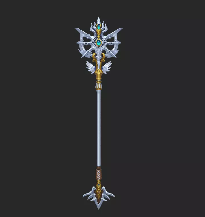 Light Divine Staffs of the Archangel 3D model_4