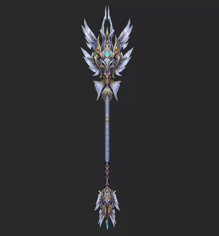 Light Divine Staffs of the Archangel 3D model_7
