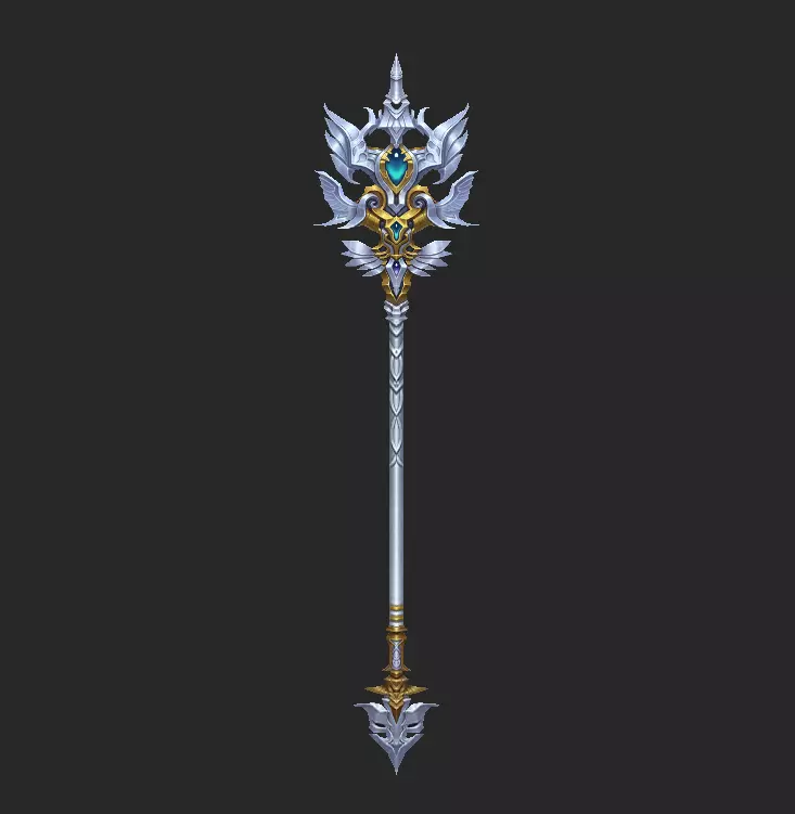 Light Divine Staffs of the Archangel 3D model_5