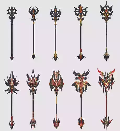 Dark Divine Staffs of the Archangel
